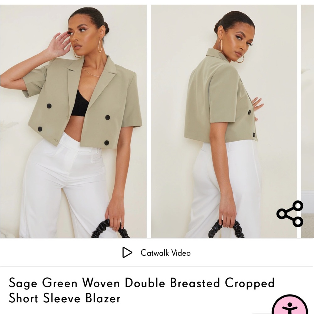 Prettyl Little Thing short sleeve blazer